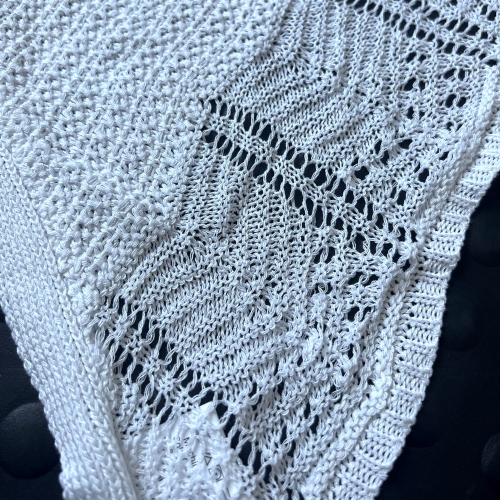 White Crochet Crop and Maxi Skirt Set - Picture 4 of 7